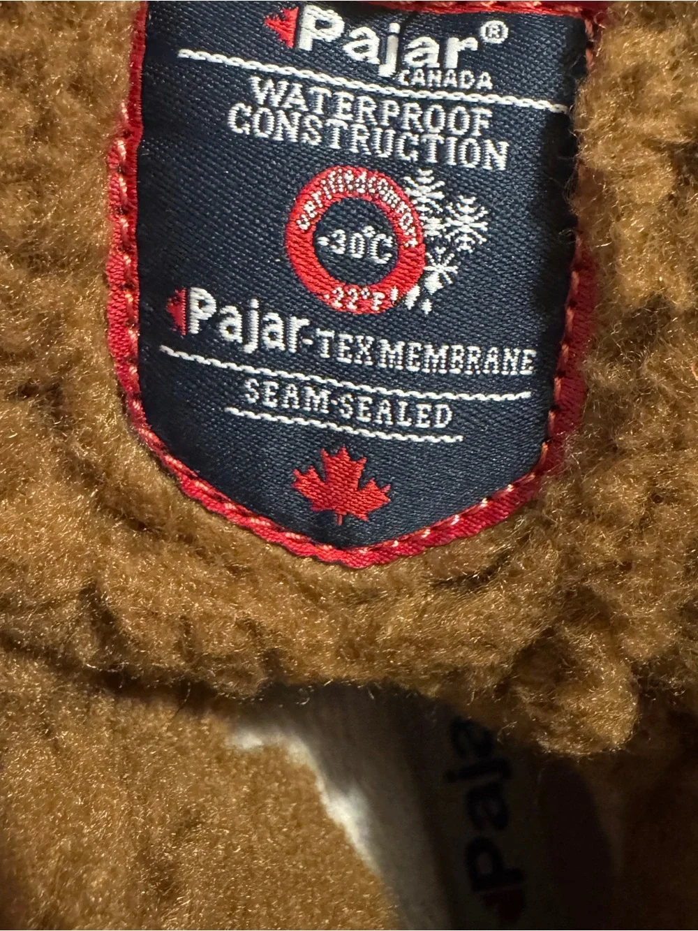 Pajar Canada Waterproof SNOW Brown Leather Boots WATERPROOF Size 10-10.5 (43)
